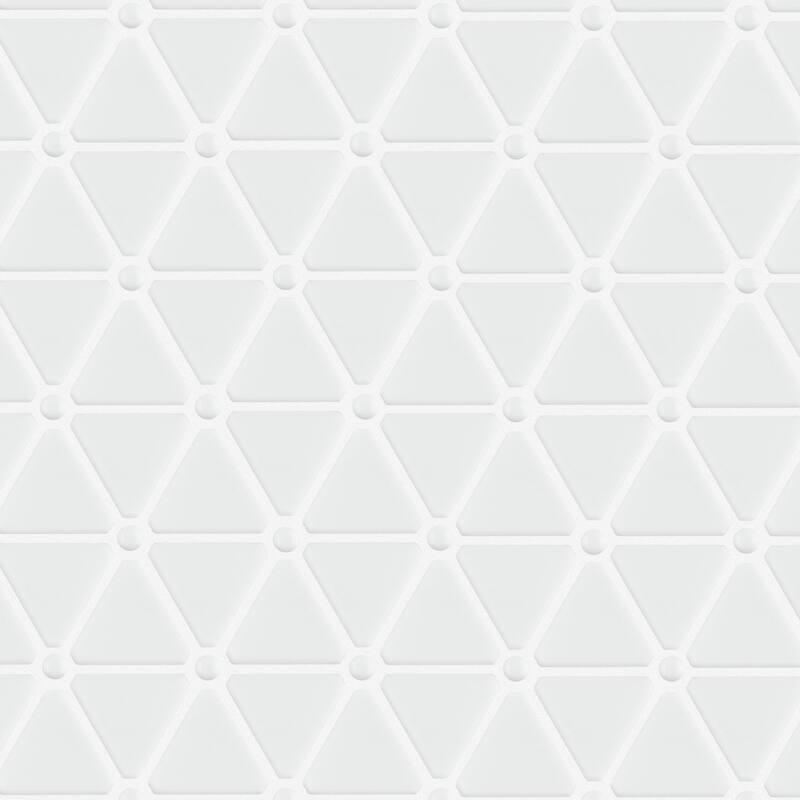 Merola Tile Expressions Treux White 10-1/8" x 12-7/8" Glass Floor and Wall Tile