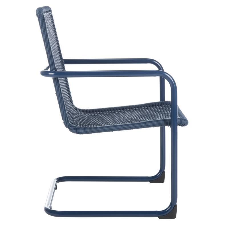 SAFAVIEH Outdoor Emmalee Chair (Set of 2) - 22" W x 25.6" D x 35" H - 20W x 35D x 26H