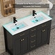 preview thumbnail 115 of 143, Modern Bathroom Vanity with Sink & Faucet Storage Cabinet Set