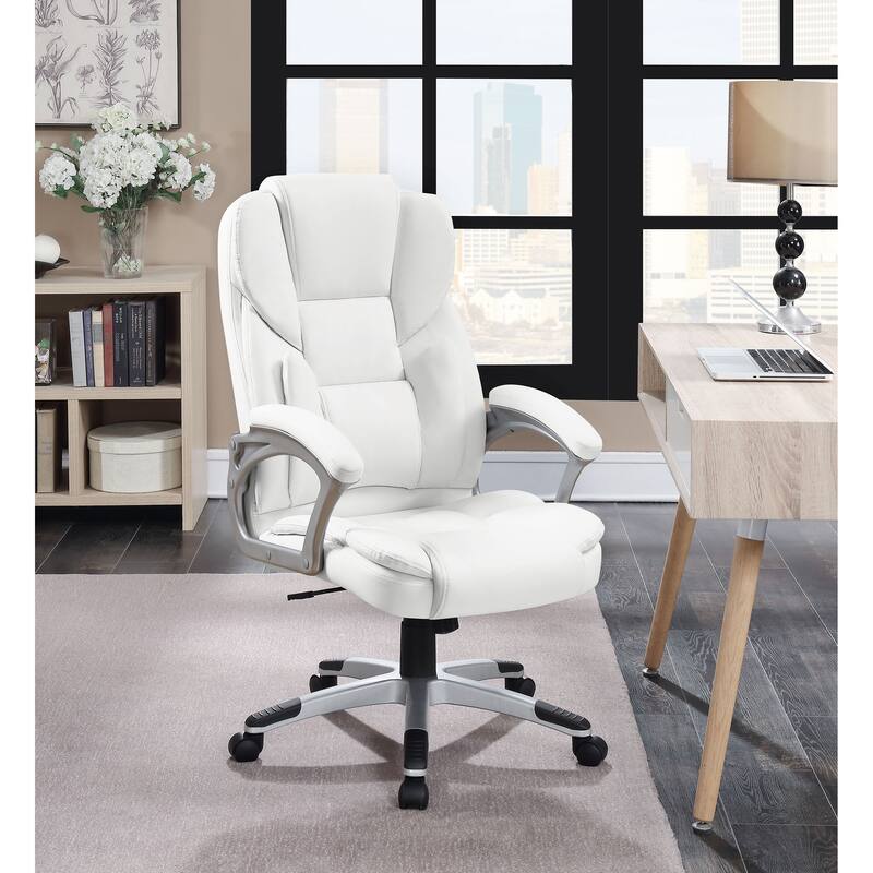 Kaffir Upholstered Adjustable Home Office Desk Chair White