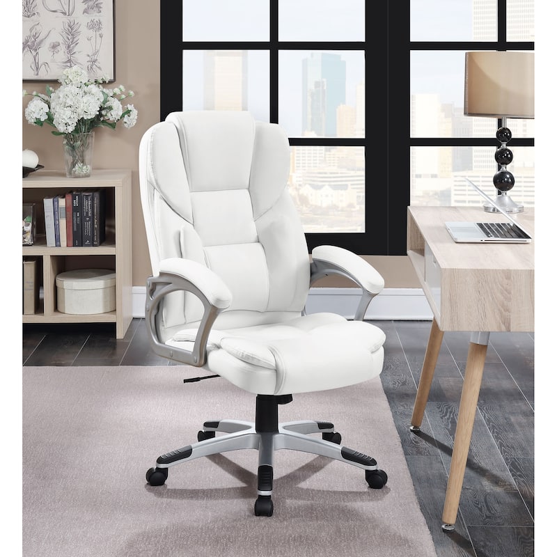 Kaffir Upholstered Adjustable Home Office Desk Chair White
