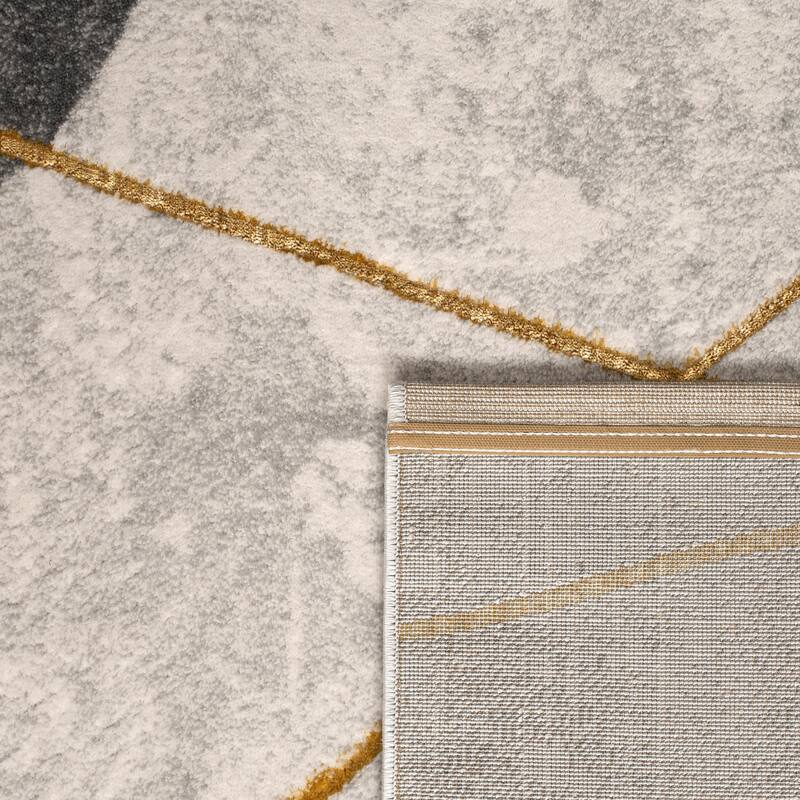 Elegant Area Rug with Modern Abstract Art Design