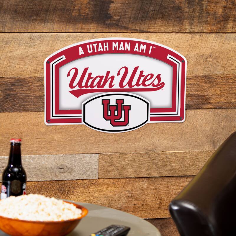 University of Utah Embossed Steel Wall Sign, 11" x 17"