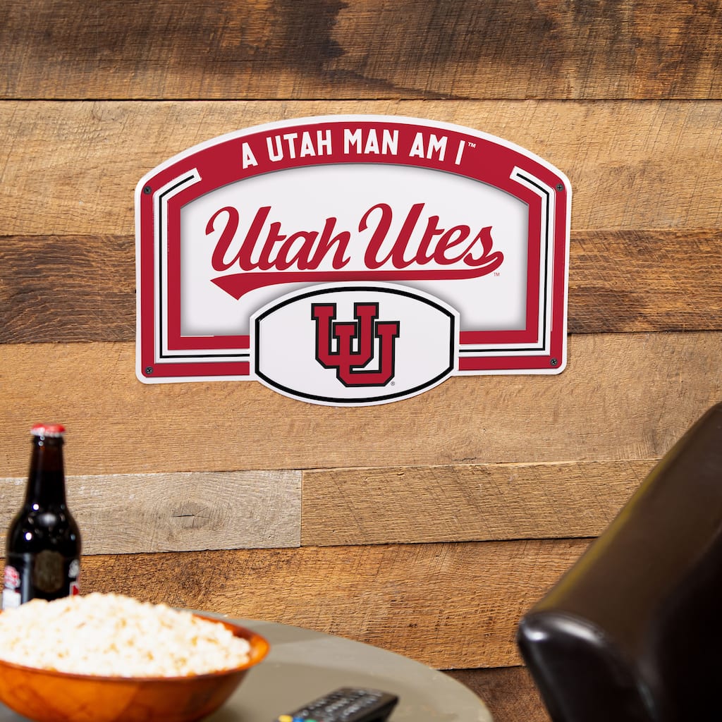 University of Utah Embossed Steel Wall Sign, 11" x 17"