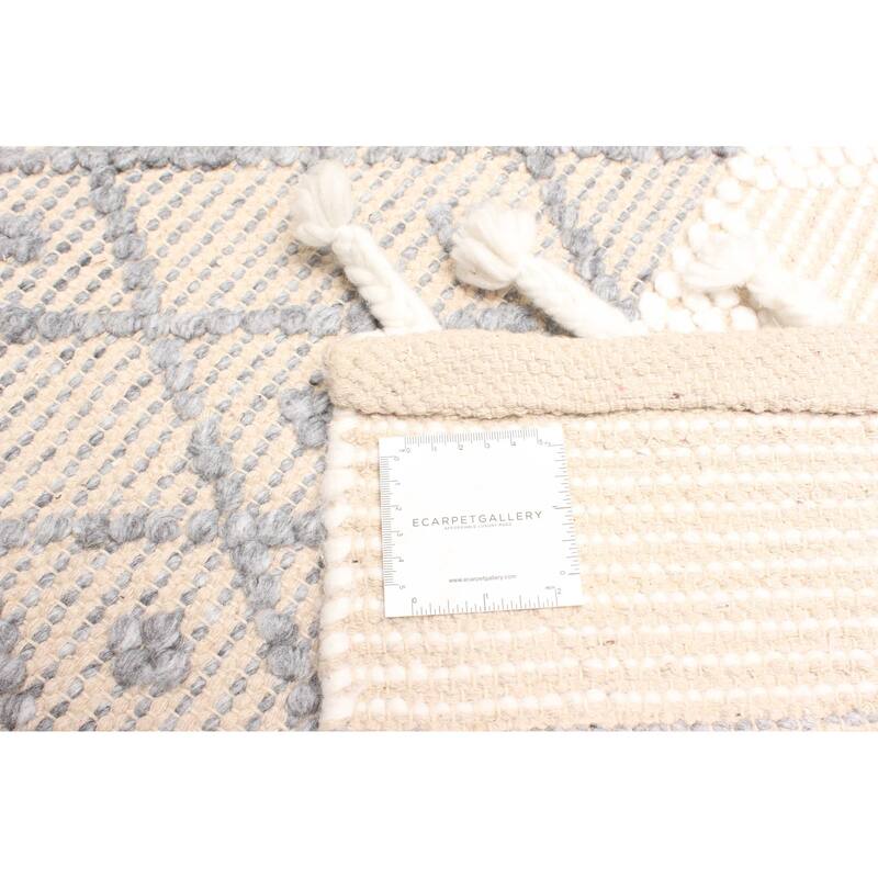 ECARPETGALLERY Braid weave Sienna Tan Wool Rug - 5'1 x 7'6