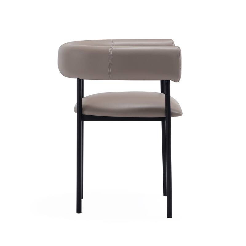 Onda Metal Vegan Leather Dining Chair