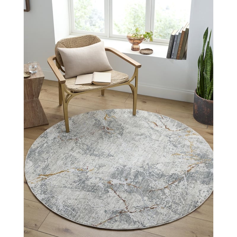 Livabliss Dresden Modern & Contemporary Area Rug - Medium Gray - 12' x 15'