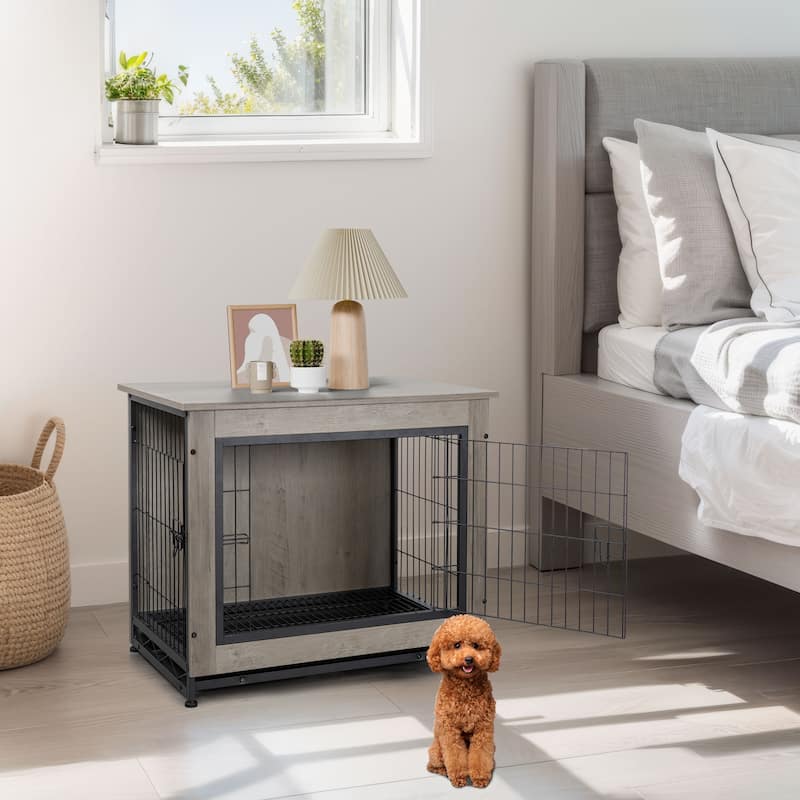 Futzca Dog Crate, Double-Doors Dog Furniture