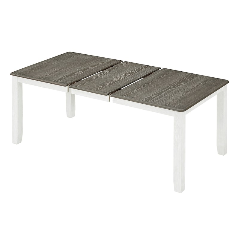 7-Piece Dining Table Set w/ Extendable Table and 6 Upholstered Chairs