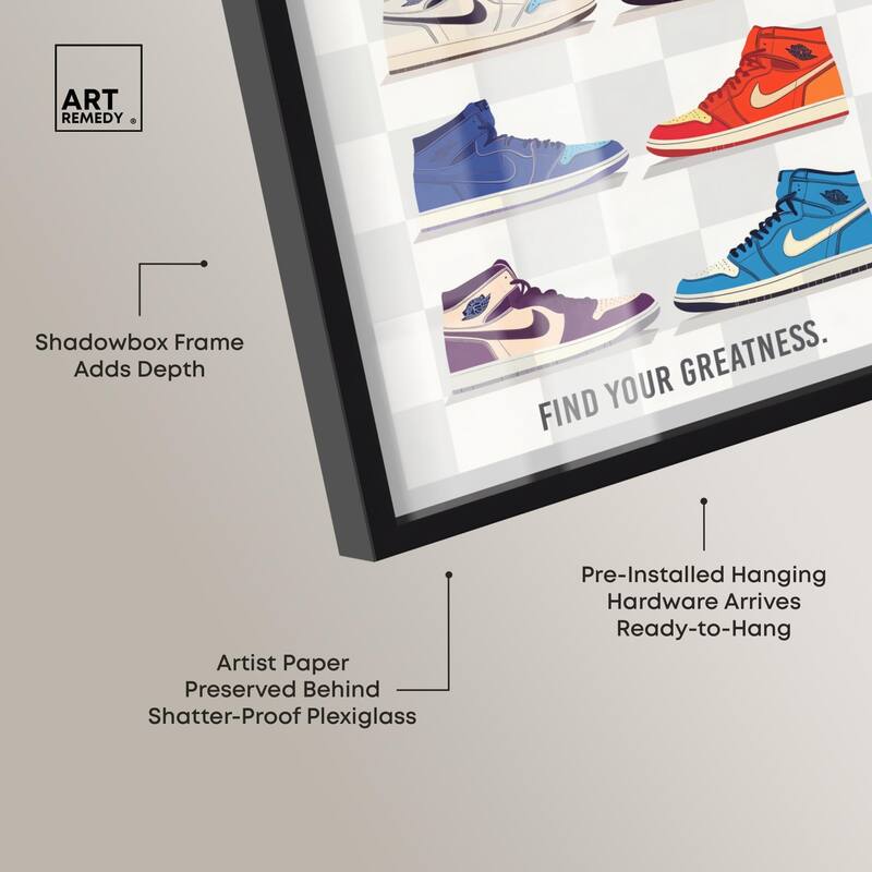 Find Your Greatness Sneakers Shadowbox by Art Remedy