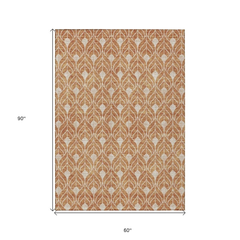 HomeRoots Geometric Transitional Rectangle Outdoor Rug