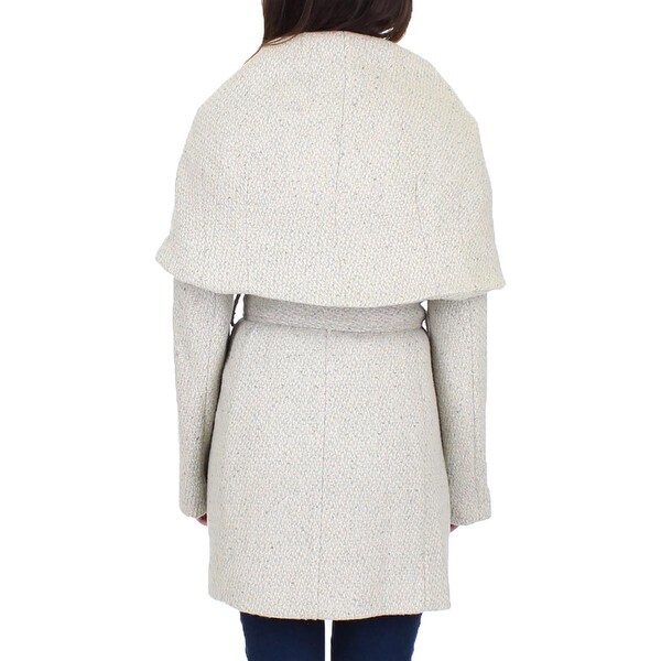 wool wrap coat with hood