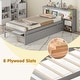 preview thumbnail 14 of 18, Costway Twin Size Bed Frame with LED Light & Power Outlet Bookcase