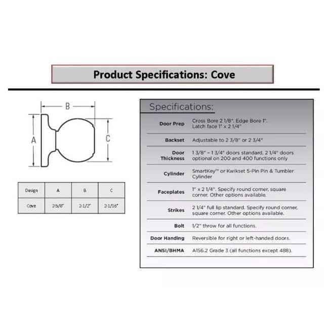 Kwikset Cove Privacy Door Knob Set