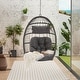 preview thumbnail 8 of 21, Outdoor Garden Rattan Egg Swing Chair Hanging Chair