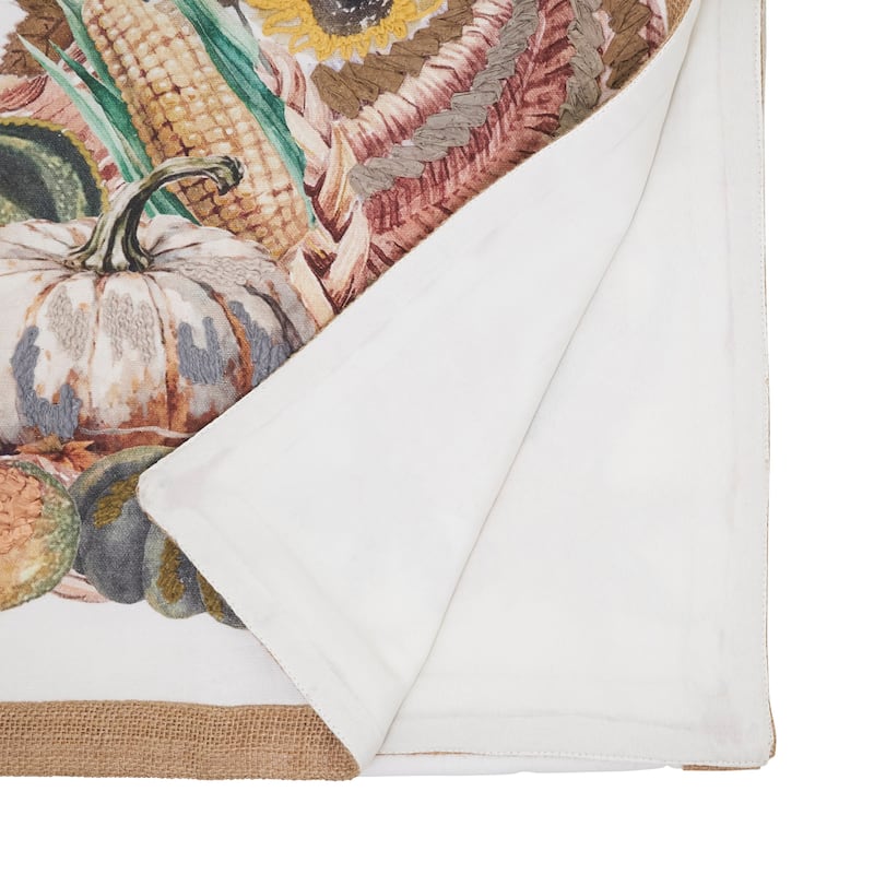 Embroidered Cornucopia Table Runner - 16"x72"