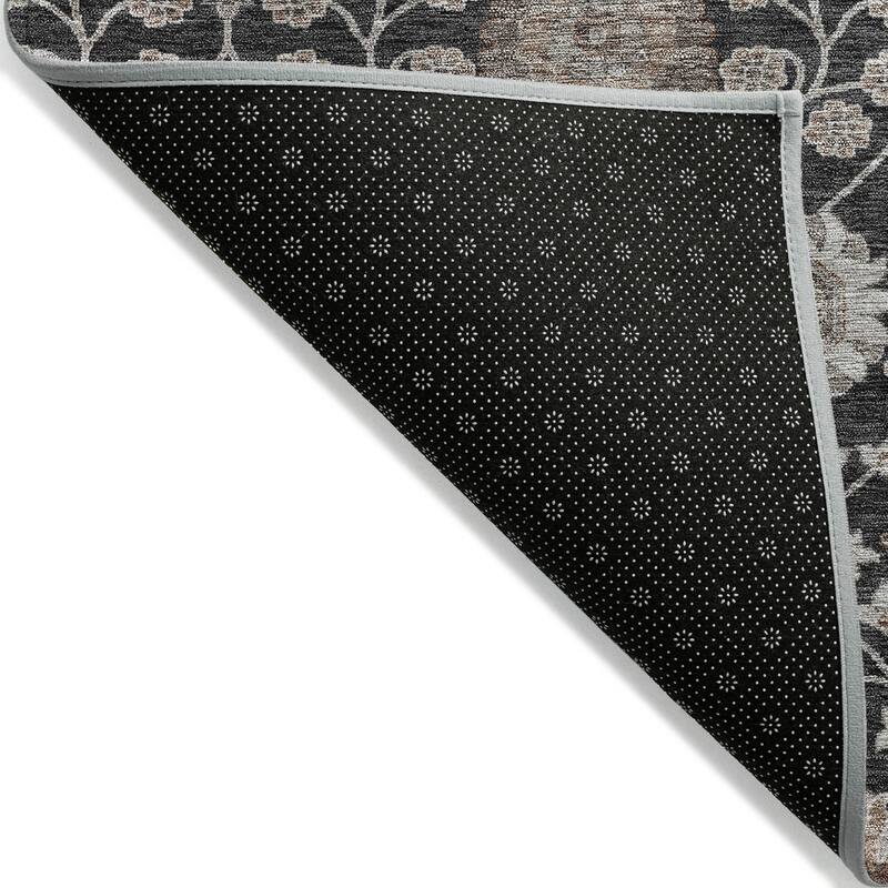 Machine Washable Indoor/ Outdoor Traditional Casual Chantille Rug