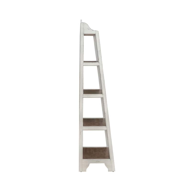 Liberty Furniture Magnolia Manor Leaning Pier Display Bookcase - Width 28" x Depth 17" x Height 72"