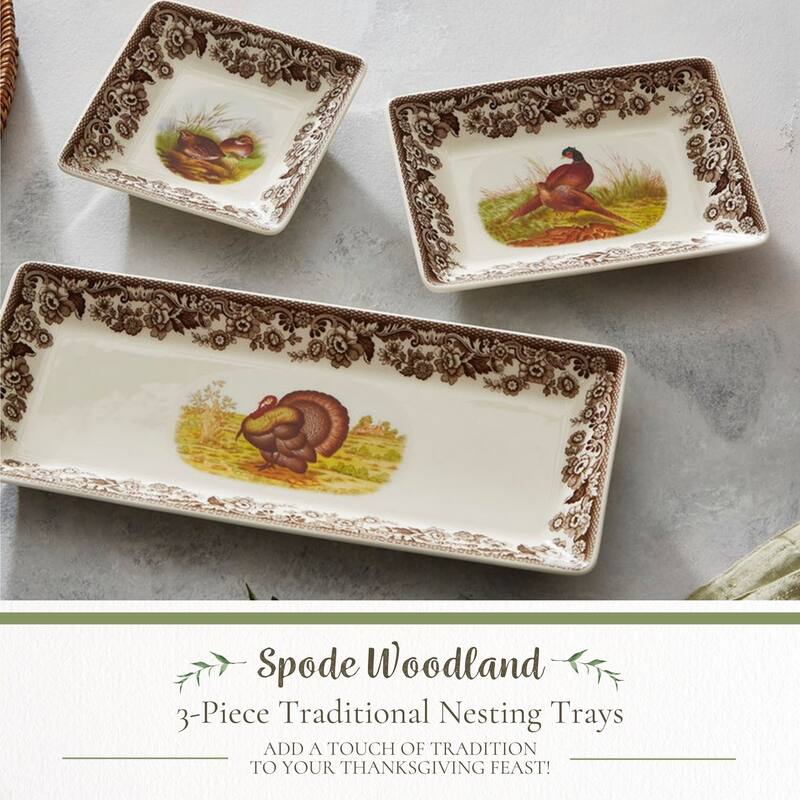 Spode Woodland 3 Piece Traditional Nesting Trays