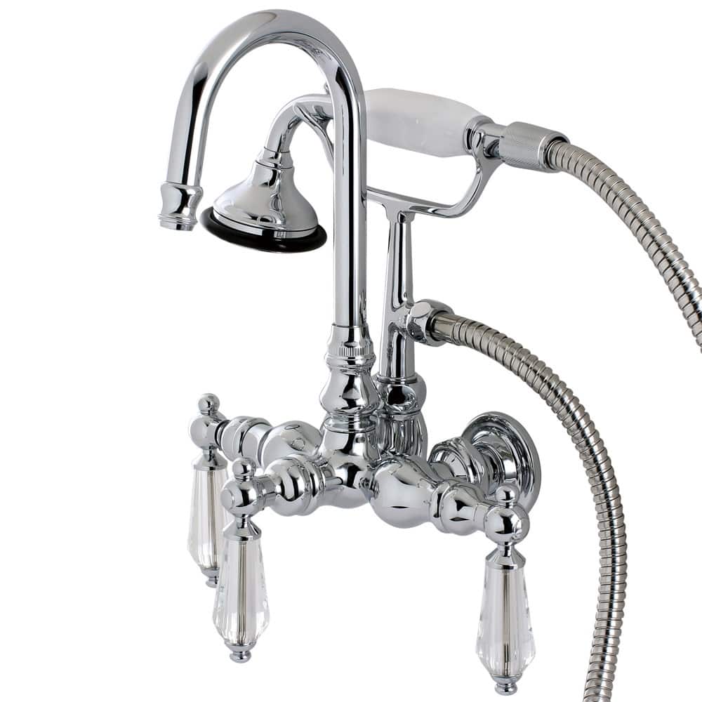 Kingston Brass Wilshire Wall Mounted Tub Filler Trim with Lever