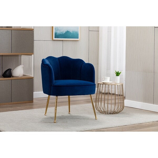Shop Porthos Home Talia Scalloped Accent Chair, Velvet ...