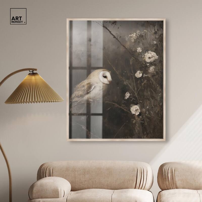 Owl in the Shadows I Shadowbox by Art Remedy