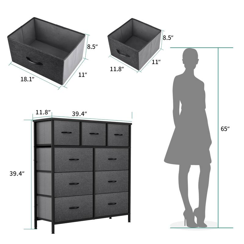 Modern Wide Dresser Storage Tower