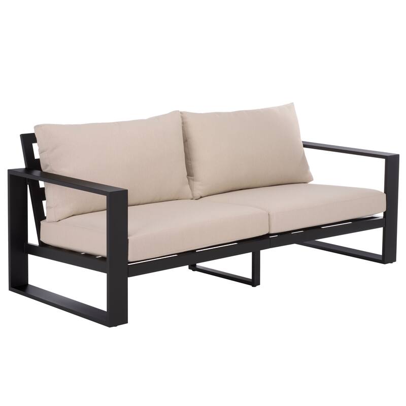 SAFAVIEH Outdoor Living Fash Aluminum Sofa - 76"W x 34"D x 30"H