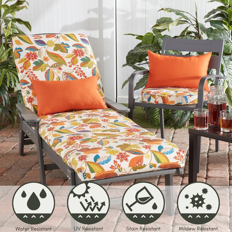 Greendale Home Fashions 18" Round Outdoor Chair Pad (Set of 2)
