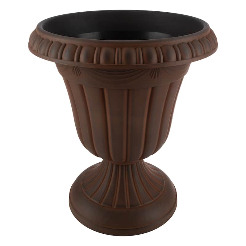 Pure Garden 16x18-Inch Outdoor Planter 2-Pack - Plastic Urn Planters