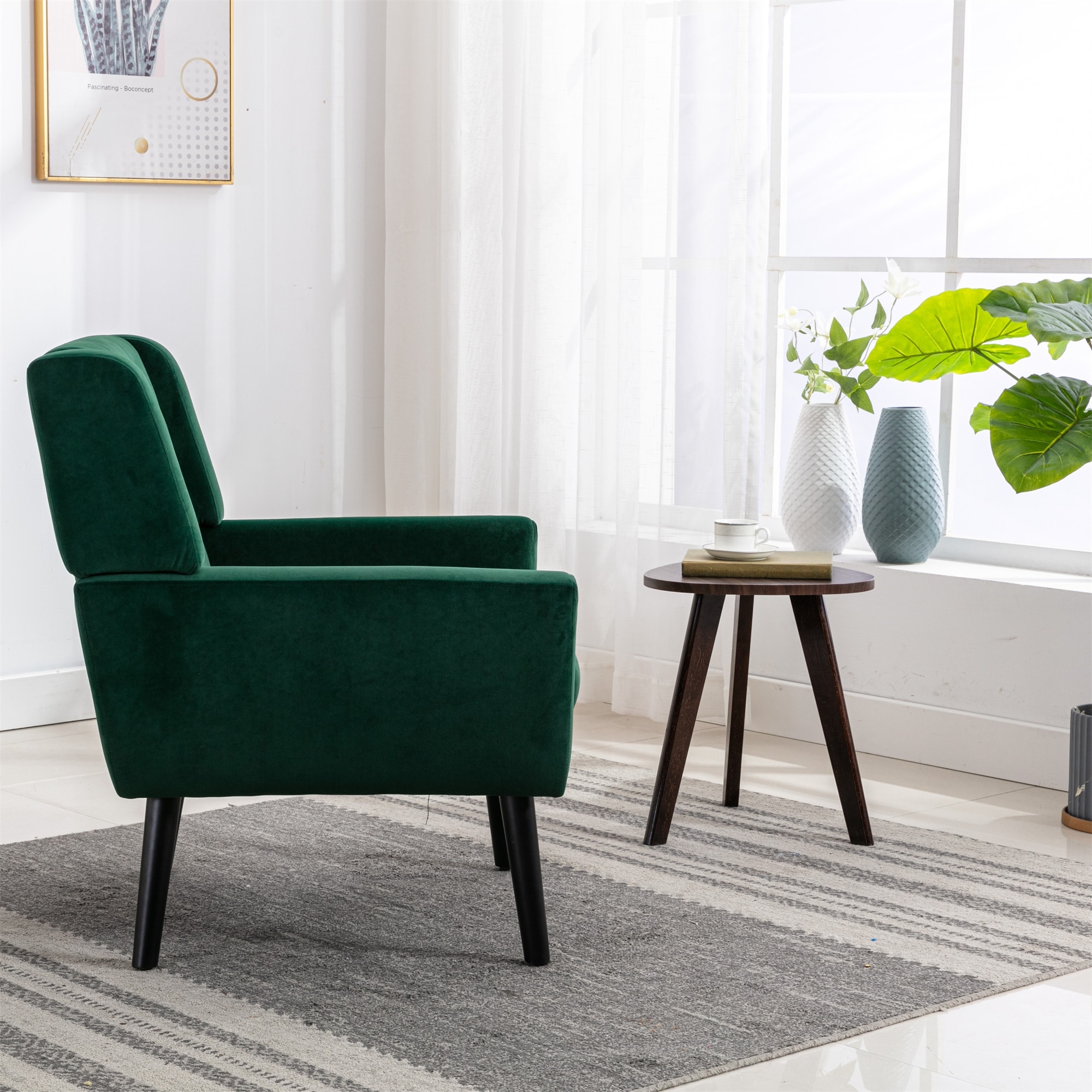Low hotsell velvet chair