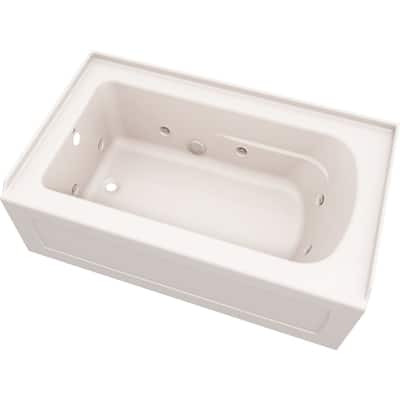 PROFLO Hillsboro Three Wall Alcove Acrylic Whirlpool Tub with Left