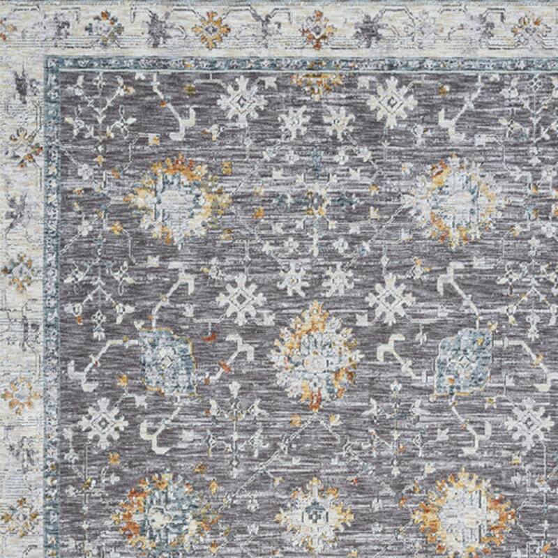 Distressed Floral Area Rug - 2' x 6' Runner