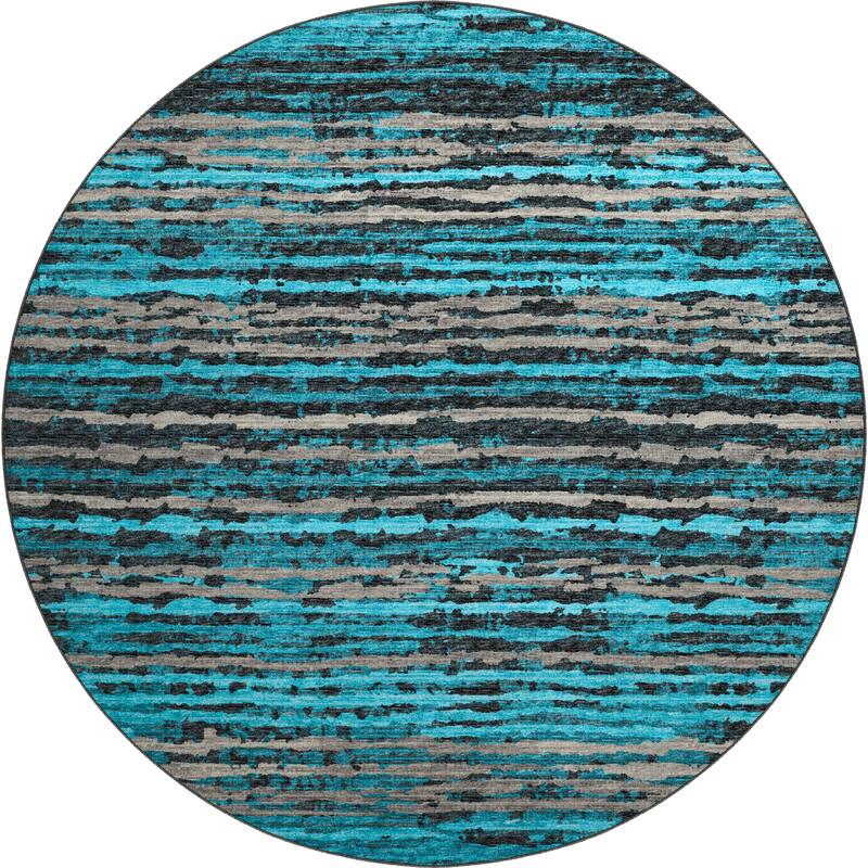 Indoor/ Outdoor Bravado Abstract Striped Baja Washable Area Rug