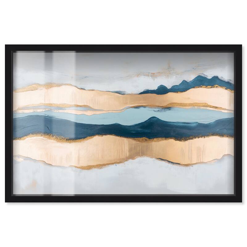 Blue Ridge I Shadowbox by Art Remedy - Black - 54" x 36"