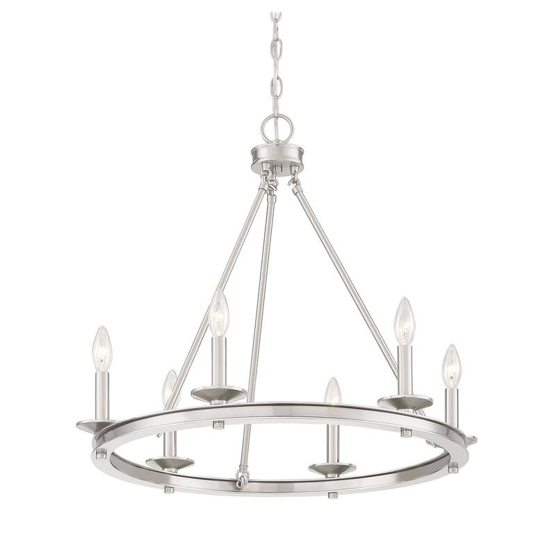 Savoy House Middleton 6 Light 25" Wide Taper Candle Ring Chandelier