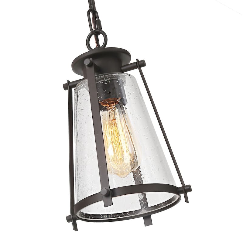 Modern 1-Light Glass Cage Pendant Island Lights for Dining Room - W7.5"xH11"