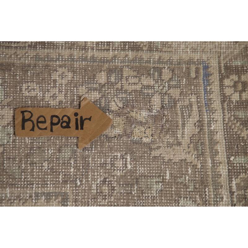 Hand Knotted Oriental 100% Wool Carpet Traditional Medallion Beige & Ivories Tabriz Area Rug - 12' 6'' X 9' 6''