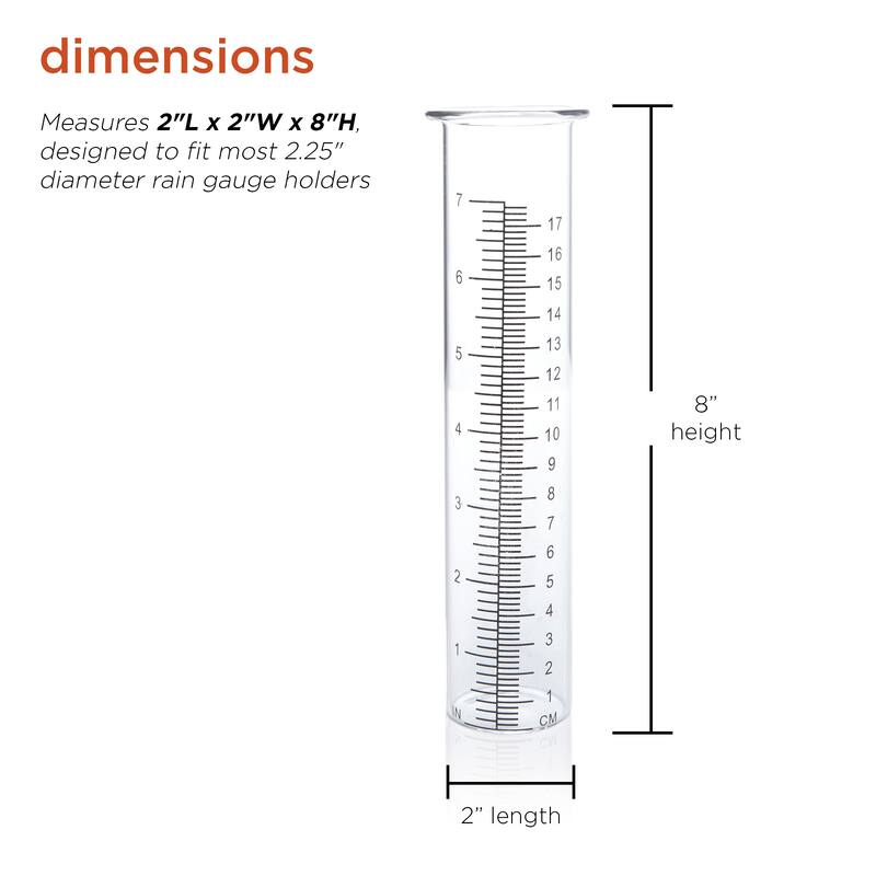 Alpine Corporations Replacement Rain Gauge Glass Tube