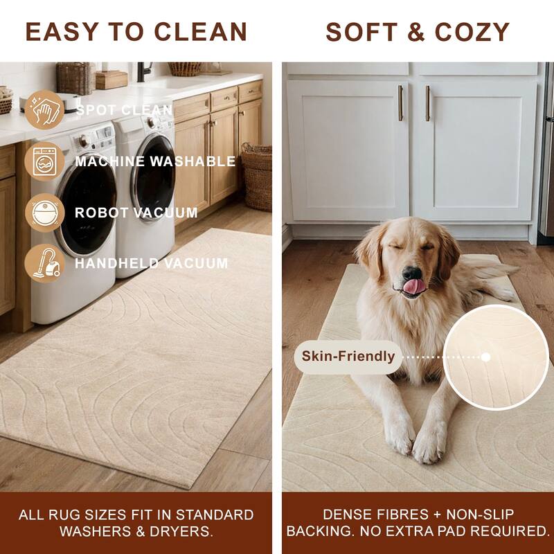 ECARPETGALLERY Somos Modern Machine Washable Area Rug