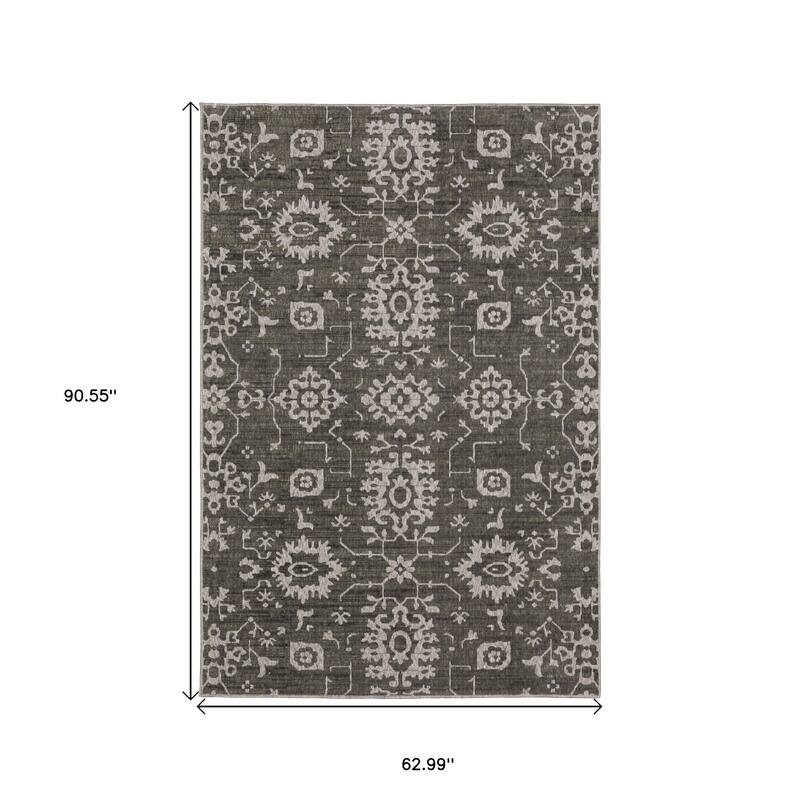 HomeRoots Oriental Traditional Rectangle Area Rug