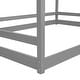 preview thumbnail 28 of 40, Full Size Wood House Platform Bed, Wooden Bedframe with Roof