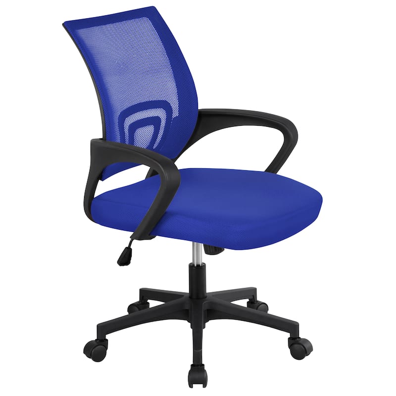 Yaheetech Adjustable Ergonomic Office Chair MidBack Mesh Swivel Chair - Blue