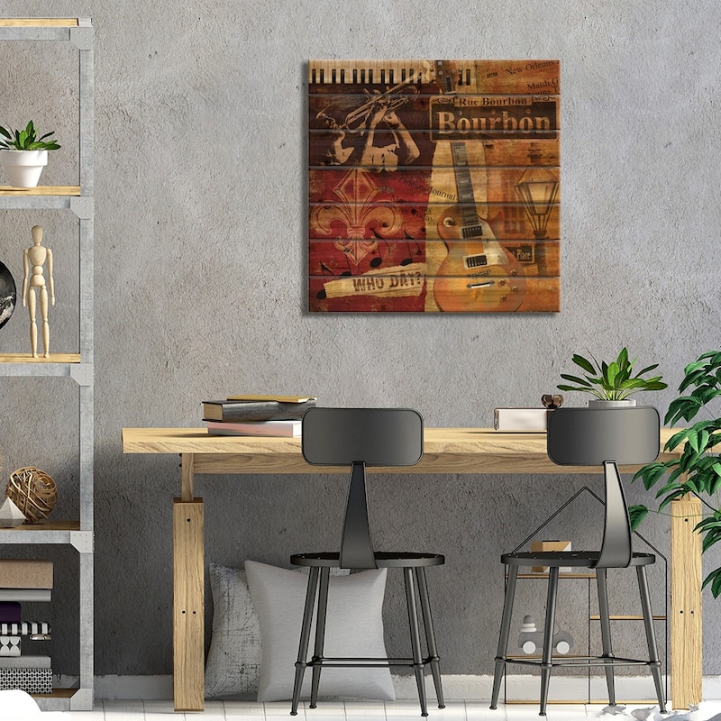 Rue Bourbon Print On Wood by Conrad Knutsen - Multi-Color