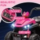 preview thumbnail 5 of 16, Qaba 12V Kids ATV, Battery Powered Four Wheeler with Spring Suspension, Forward & Reverse, LED Lights, Music, MP3, Pink