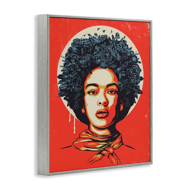 Stupell Vibrant Portrait of Woman Framed Giclee Art Design By Balazs Solti