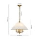 preview thumbnail 3 of 11, Mid-Century Candle Fabric Round Tapered Cone Cage Chandelier 20in