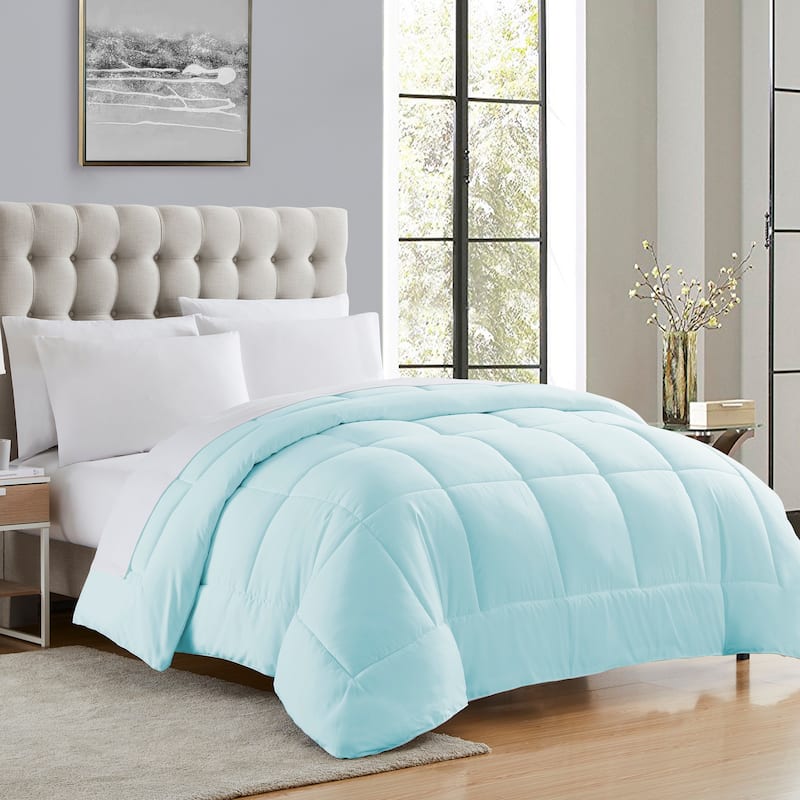 All Season Hypoallergenic Lightweight Down Alternative Comforter - Twin - Light Blue