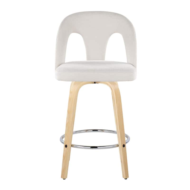 Ava Upholstered 26" Fixed-Height Counter Stool - Set of 2