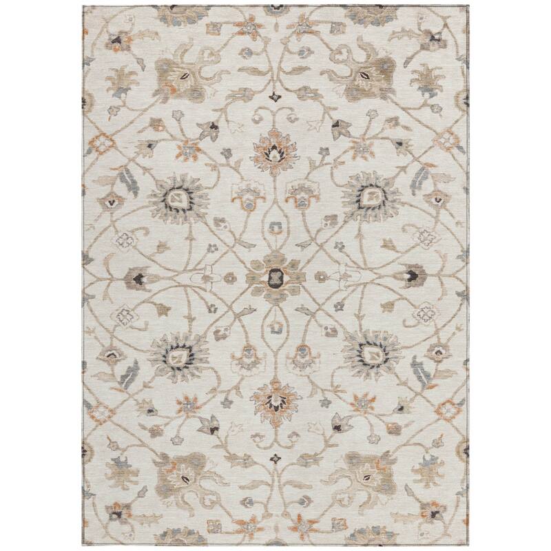 HomeRoots Floral Traditional Rectangle Outdoor Rug